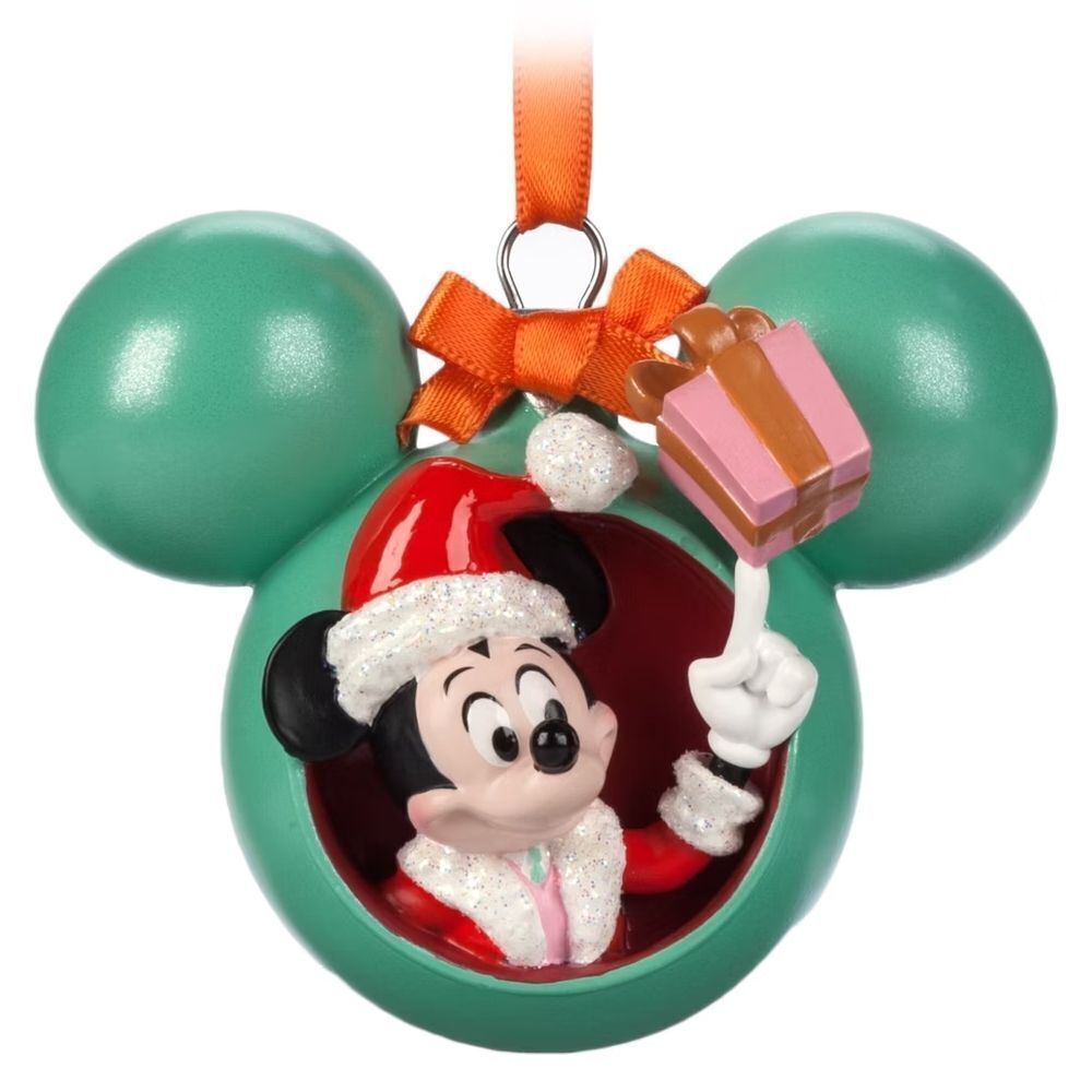 Disney Mickey Mouse Ornament with Green and Red Accents